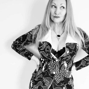 Swinging 60's Black & White Blazer (S)